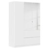 KAST MET KLASSIEKE DEUREN, wit