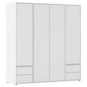 KAST MET KLASSIEKE DEUREN, wit