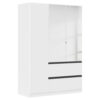 KAST MET KLASSIEKE DEUREN, wit
