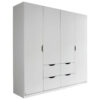 KAST MET KLASSIEKE DEUREN, wit