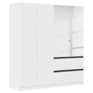 KAST MET KLASSIEKE DEUREN, wit
