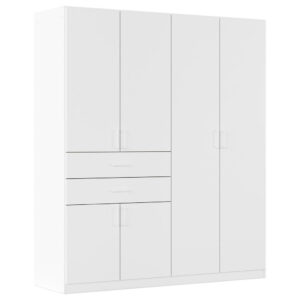 KAST MET KLASSIEKE DEUREN, wit