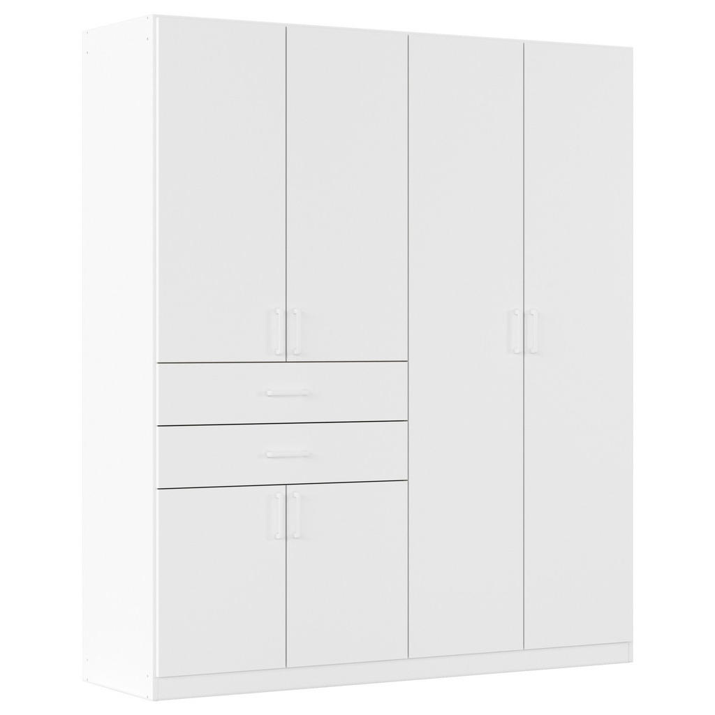 KAST MET KLASSIEKE DEUREN, wit