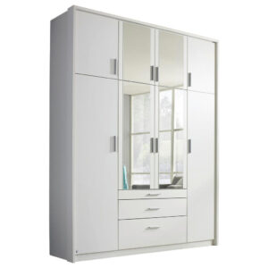 KAST MET KLASSIEKE DEUREN, transparant, wit