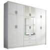 KAST MET KLASSIEKE DEUREN, transparant, wit