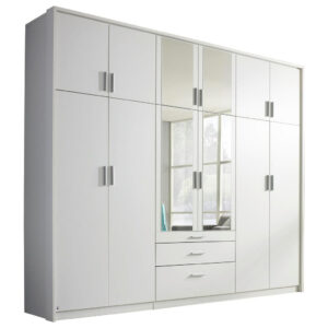 KAST MET KLASSIEKE DEUREN, transparant, wit