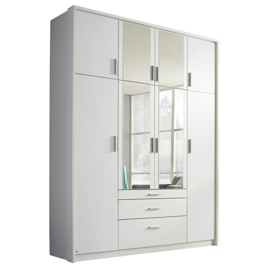 KAST MET KLASSIEKE DEUREN, transparant, wit