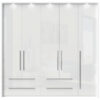 KAST MET KLASSIEKE DEUREN, wit, wit, hoogglans