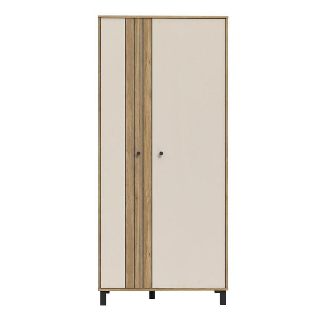KAST MET KLASSIEKE DEUREN, eikenkleur, gebakken kleur
