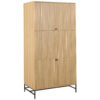 KAST MET KLASSIEKE DEUREN, zwart gefineerd eiken, eikenkleur