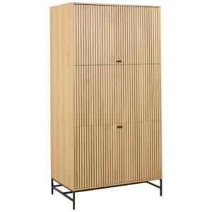 KAST MET KLASSIEKE DEUREN, zwart gefineerd eiken, eikenkleur