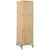 KAST MET KLASSIEKE DEUREN, gefineerd eiken, natuurlijke kleur, zwart