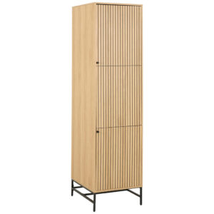 KAST MET KLASSIEKE DEUREN, gefineerd eiken, natuurlijke kleur, zwart