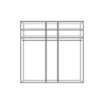 KAST MET KLASSIEKE DEUREN, gefineerd, deels massief antraciet eiken, bianco eiken thumbnail 6