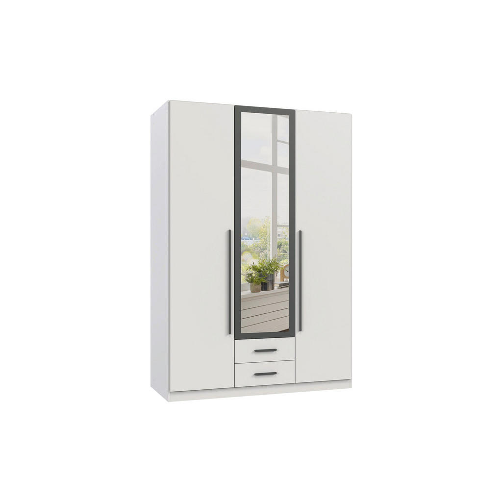 KAST MET KLASSIEKE DEUREN, grafietkleur, wit