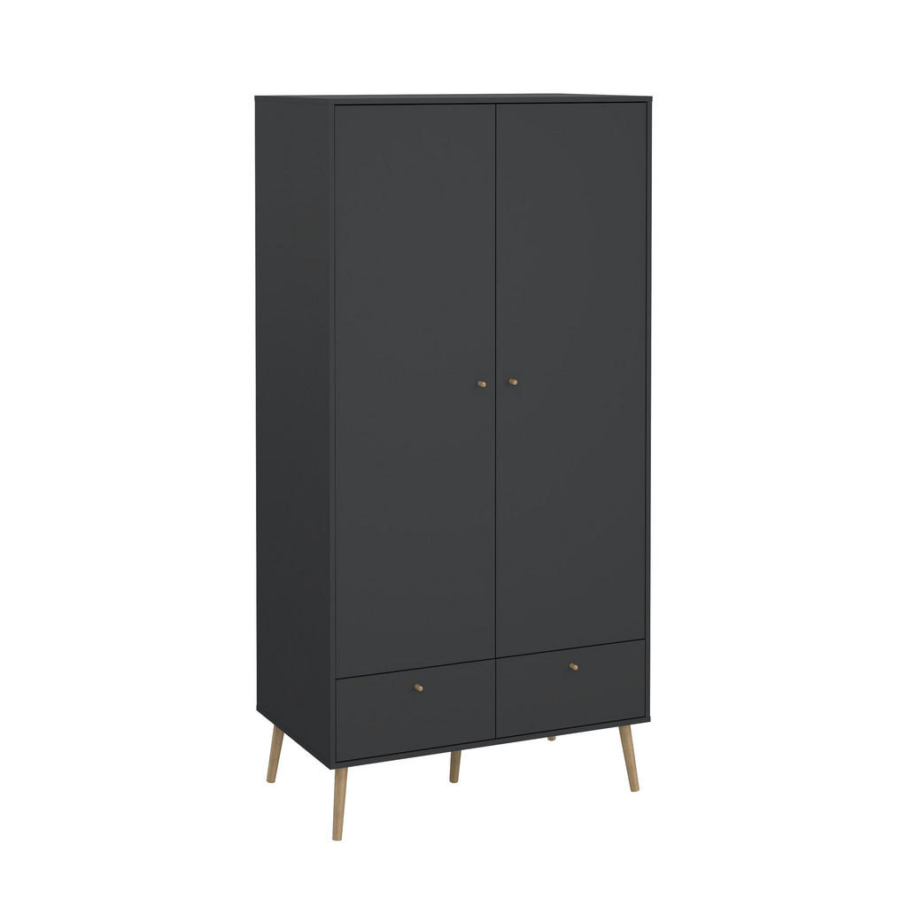 KAST MET KLASSIEKE DEUREN, grijs