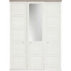 KAST MET KLASSIEKE DEUREN, grijs, wit