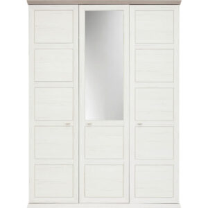 KAST MET KLASSIEKE DEUREN, grijs, wit