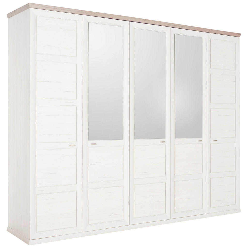 KAST MET KLASSIEKE DEUREN, grijs, wit