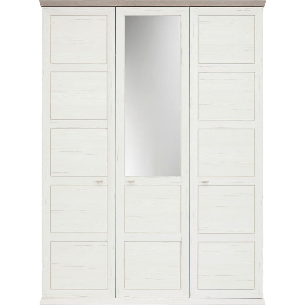KAST MET KLASSIEKE DEUREN, grijs, wit
