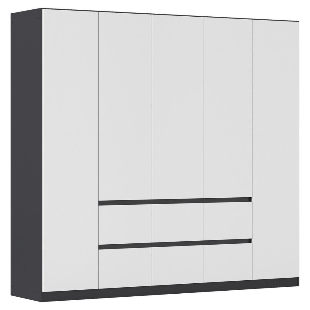 KAST MET KLASSIEKE DEUREN, grijs, wit