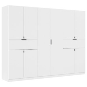 KAST MET KLASSIEKE DEUREN, wit