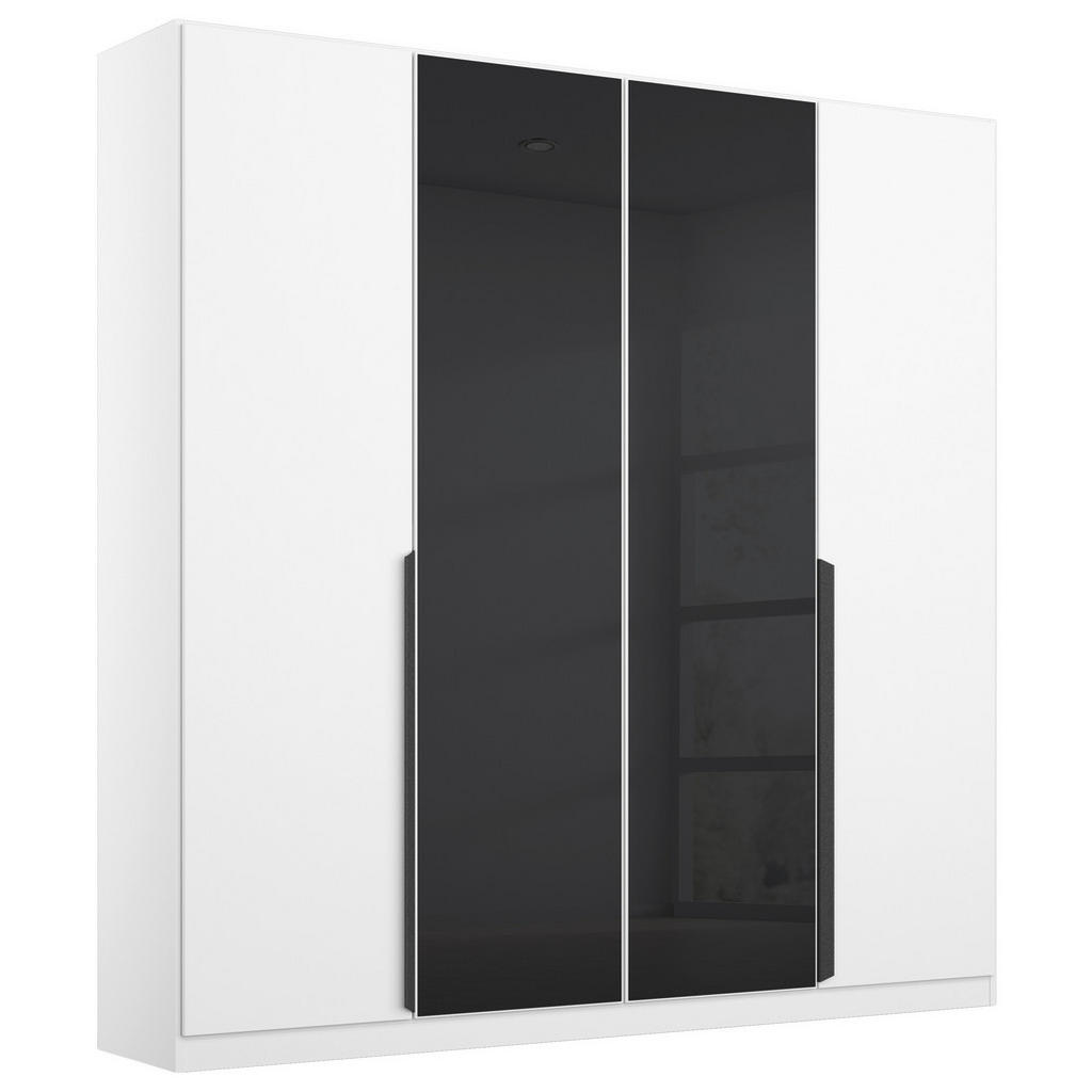 KAST MET KLASSIEKE DEUREN, antraciet, wit