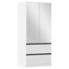 KAST MET KLASSIEKE DEUREN, wit