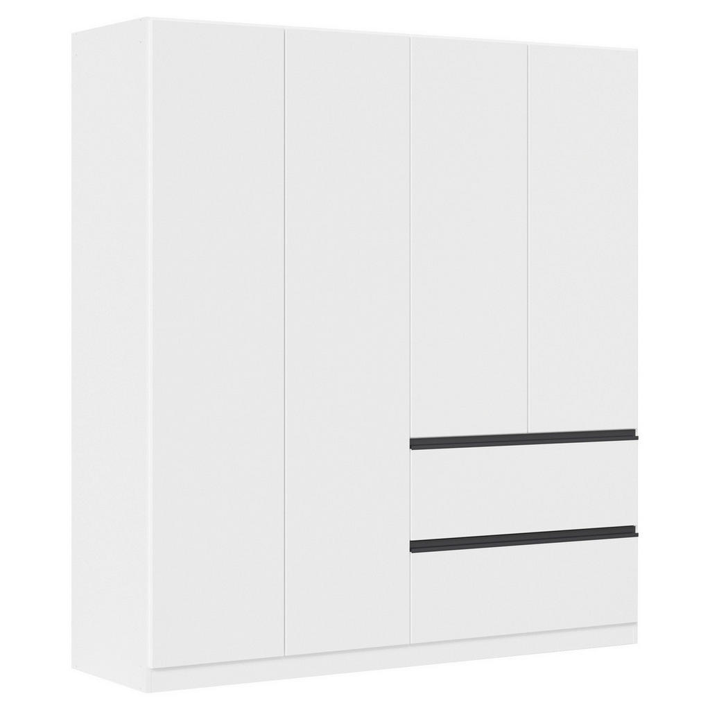 KAST MET KLASSIEKE DEUREN, wit