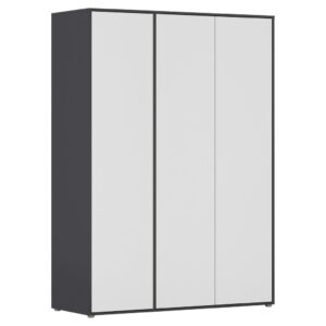 KAST MET KLASSIEKE DEUREN, grijs, wit