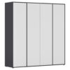 KAST MET KLASSIEKE DEUREN, grijs, wit