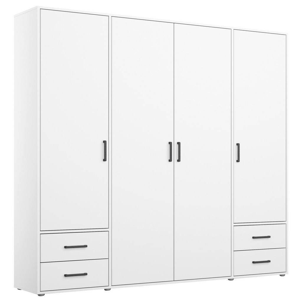 KAST MET KLASSIEKE DEUREN, wit