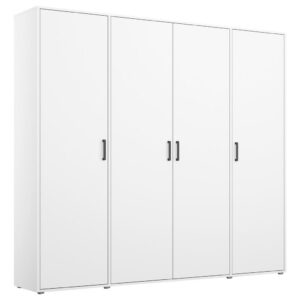 KAST MET KLASSIEKE DEUREN, wit