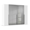 KAST MET KLASSIEKE DEUREN, grijs, wit