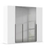 KAST MET KLASSIEKE DEUREN, grijs, wit
