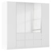 KAST MET KLASSIEKE DEUREN, zilverkleur, wit