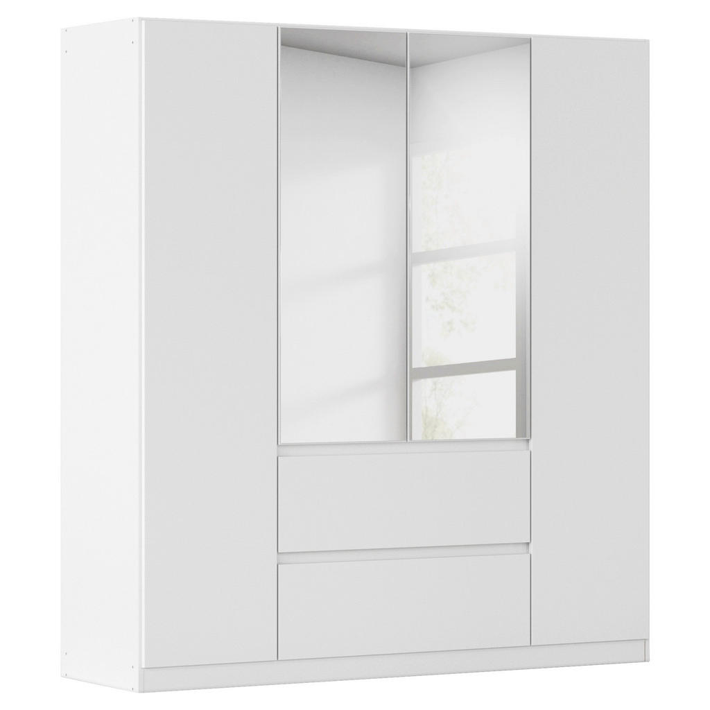 KAST MET KLASSIEKE DEUREN, zilverkleur, wit