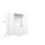 KAST MET KLASSIEKE DEUREN, zilverkleur, wit thumbnail 3