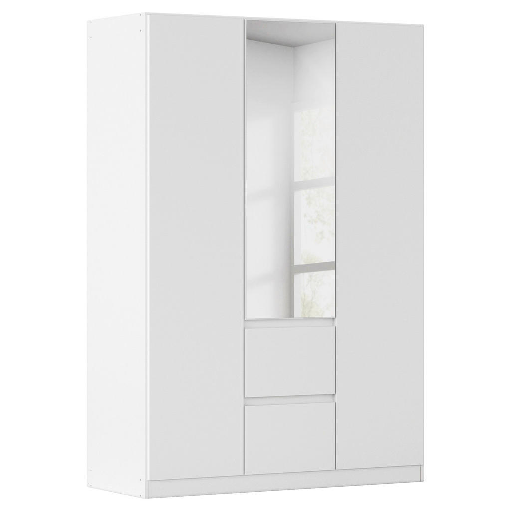 KAST MET KLASSIEKE DEUREN, zilverkleur, wit