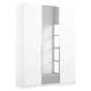 KAST MET KLASSIEKE DEUREN, zilverkleur, wit