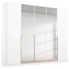 KAST MET KLASSIEKE DEUREN, zilverkleur, wit
