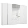 KAST MET KLASSIEKE DEUREN, zilverkleur, wit