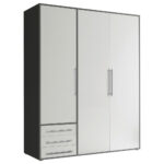 KAST MET KLASSIEKE DEUREN, grafietkleur, wit thumbnail 1