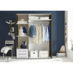 KAST MET KLASSIEKE DEUREN, grafietkleur, wit thumbnail 5