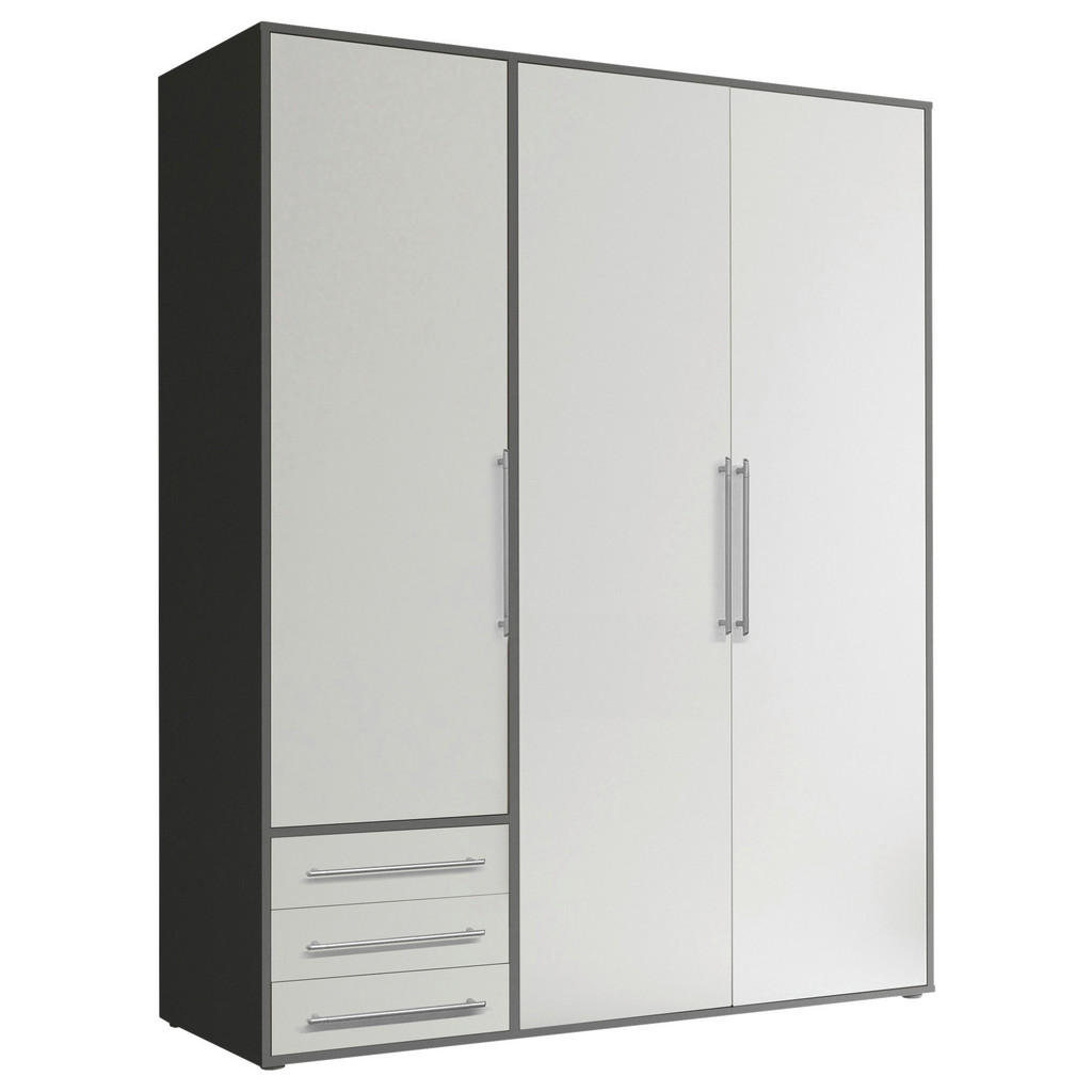 KAST MET KLASSIEKE DEUREN, grafietkleur, wit