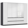 KAST MET KLASSIEKE DEUREN, grijs, zilver, wit