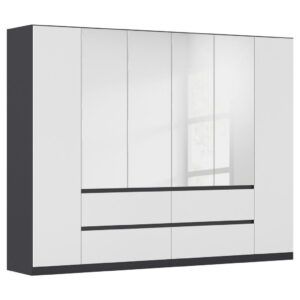KAST MET KLASSIEKE DEUREN, grijs, zilver, wit