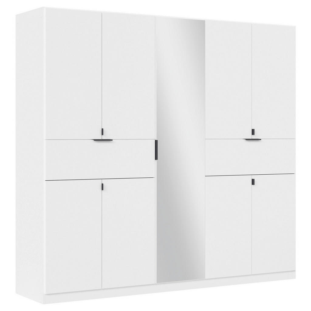 KAST MET KLASSIEKE DEUREN, zilverkleur, wit