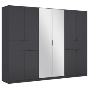 KAST MET KLASSIEKE DEUREN, zilverkleur, grijs