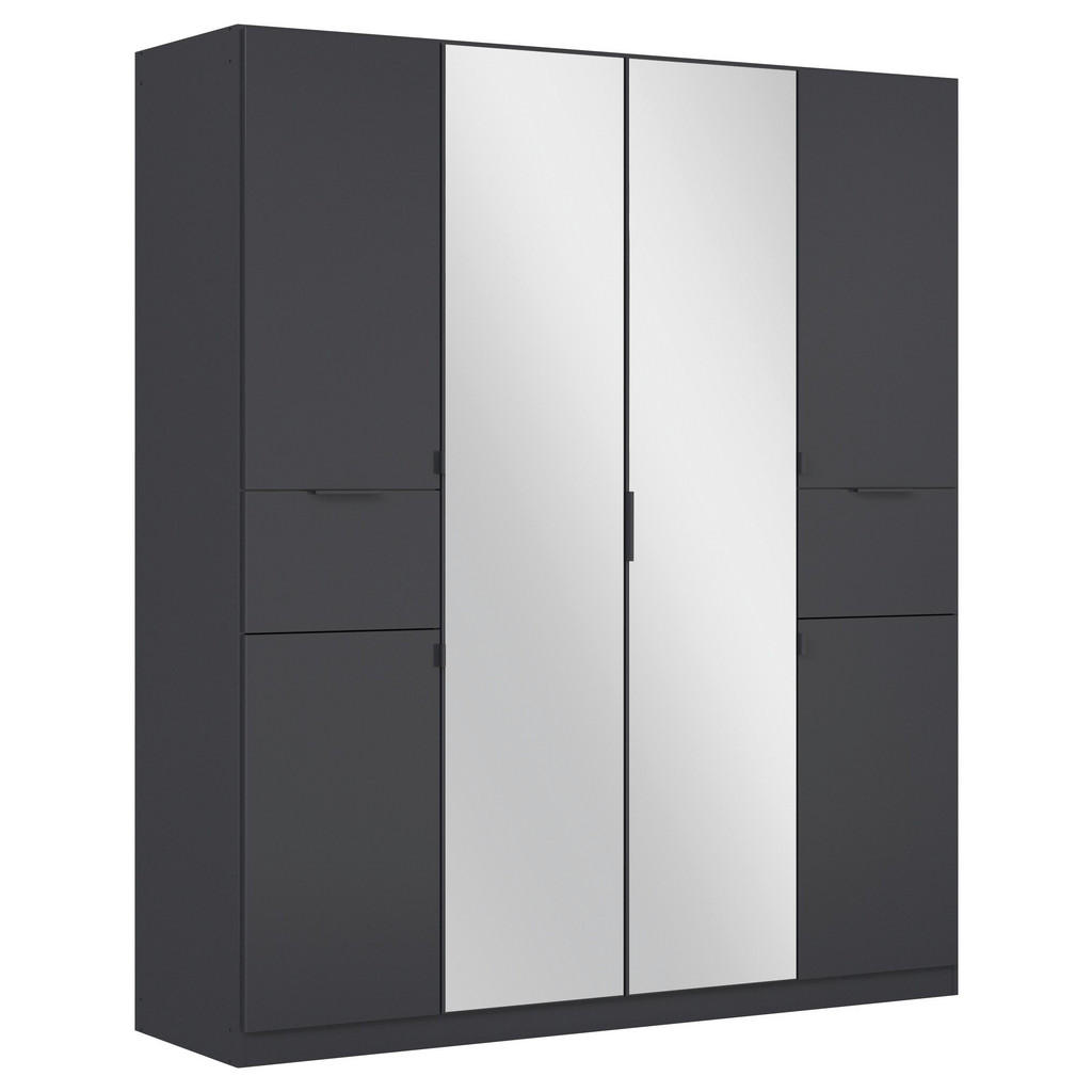 KAST MET KLASSIEKE DEUREN, grijs, zilverkleur